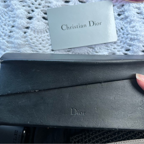 Christian Dior pink/purple translucent square sunglasses. Metal frame - Picture 5 of 8